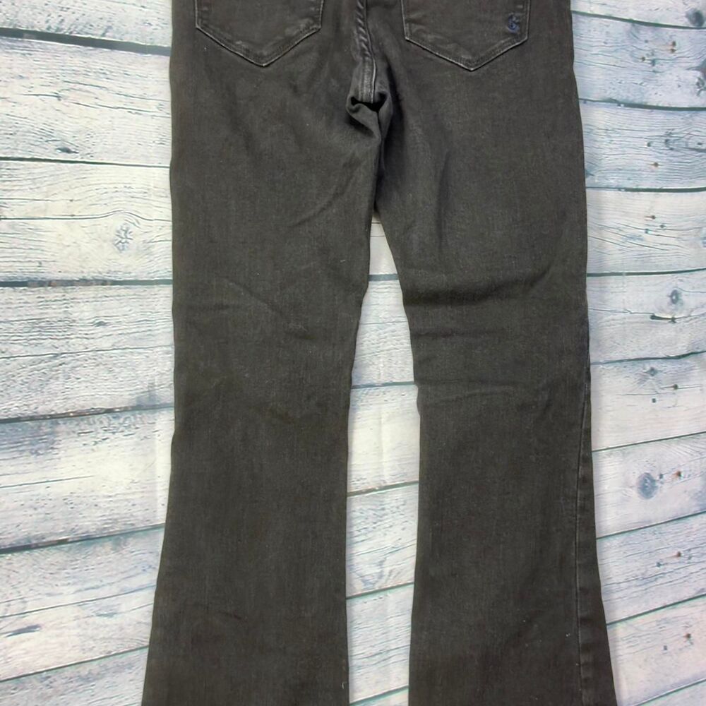 Rockin C Flare Jeans Faded Distressed Black Sz 25